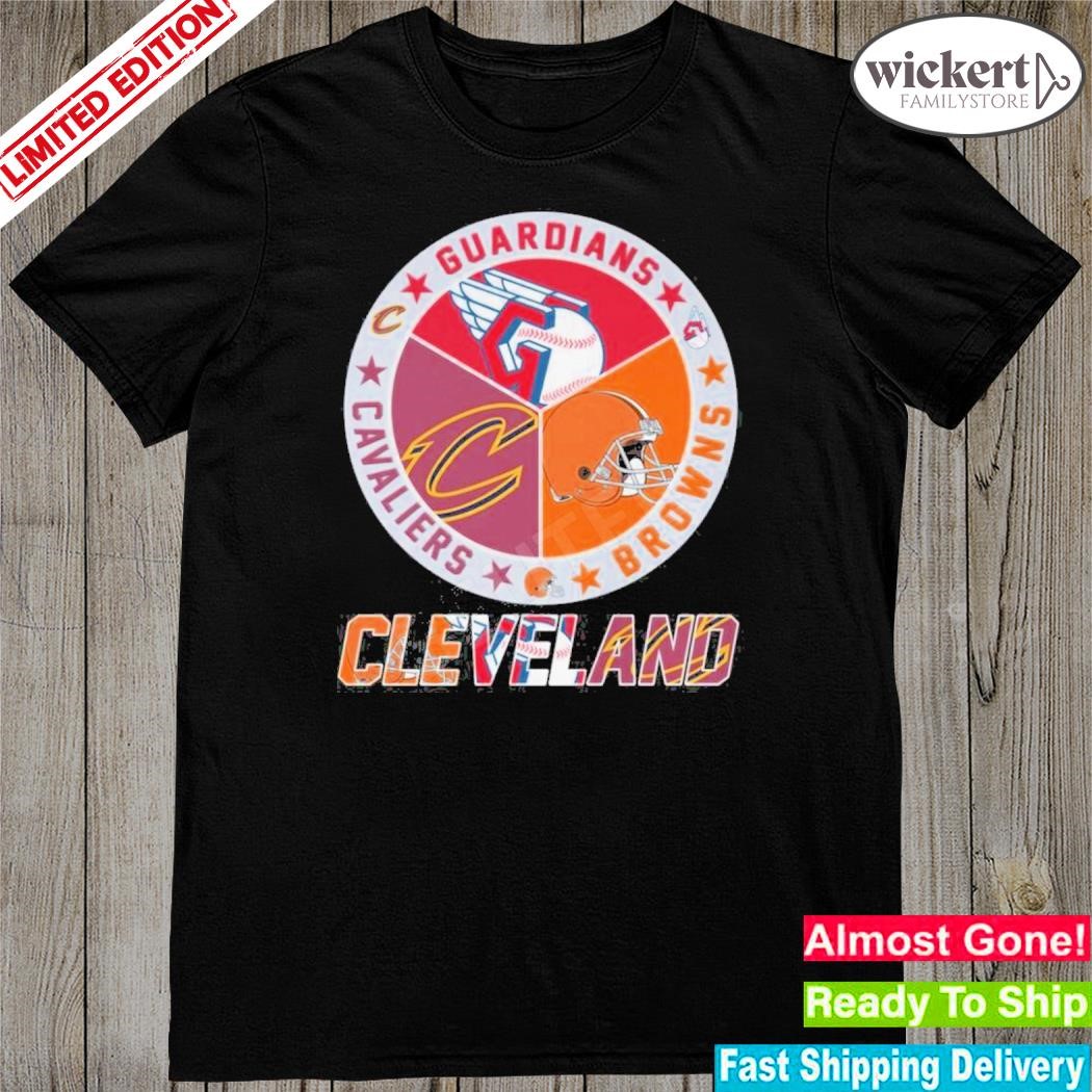Official cleveland Cavaliers Browns Guardians Sports Teams Logos Shirt