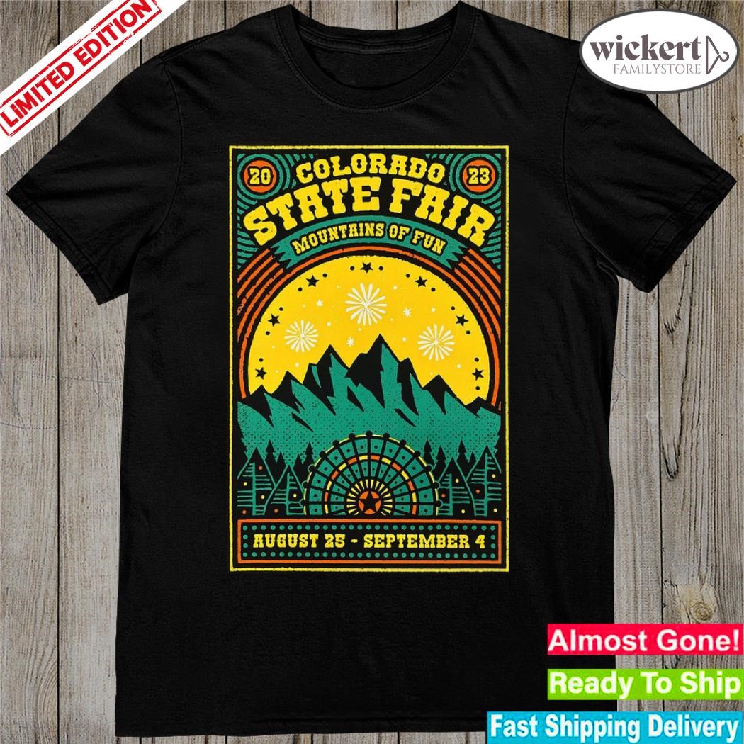 Official colorado state fair mountains of fun 2023 poster shirt