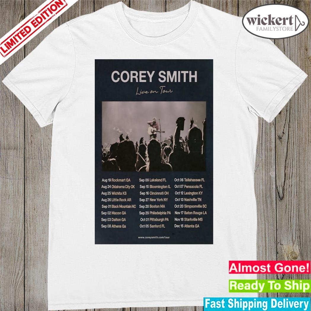 Official corey smith tour dates 2023 poster shirt