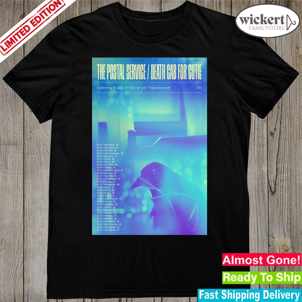 Official death cab for cutie show give up and transatlanticism 20th anniversary 2023 poster shirt