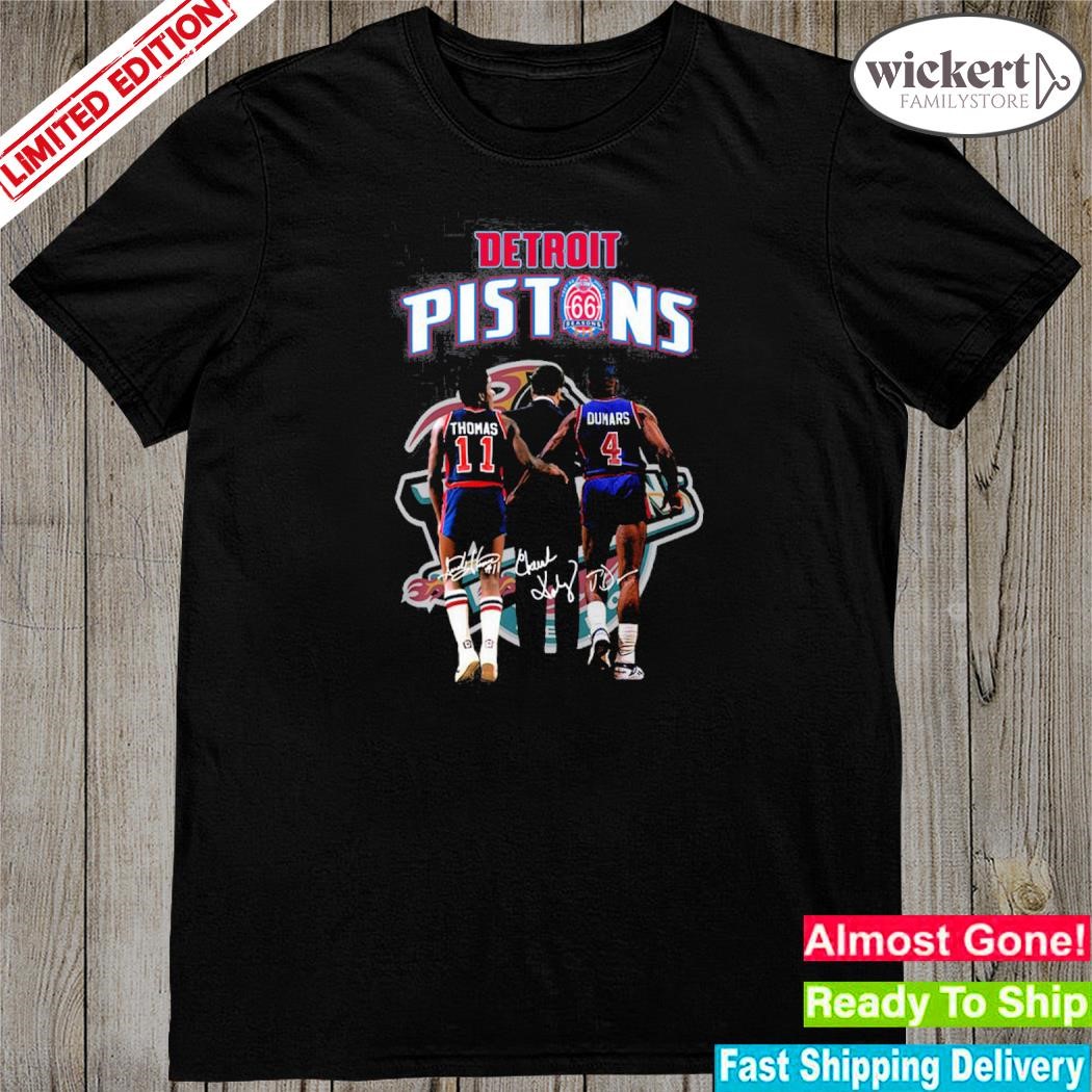 Official detroit pistons 66th anniversary thomas and dumars shirt