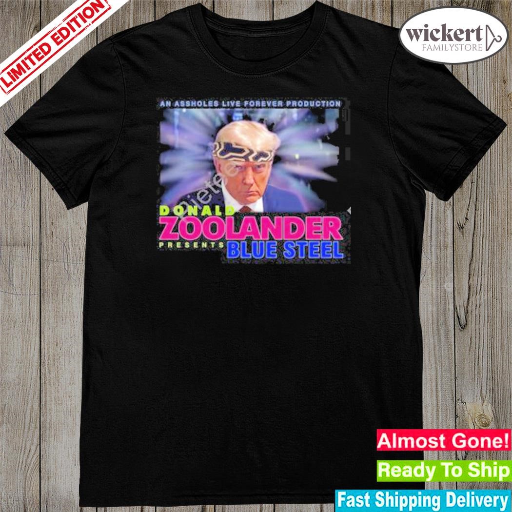 Official donald zoolander presents blue steel funny shirt