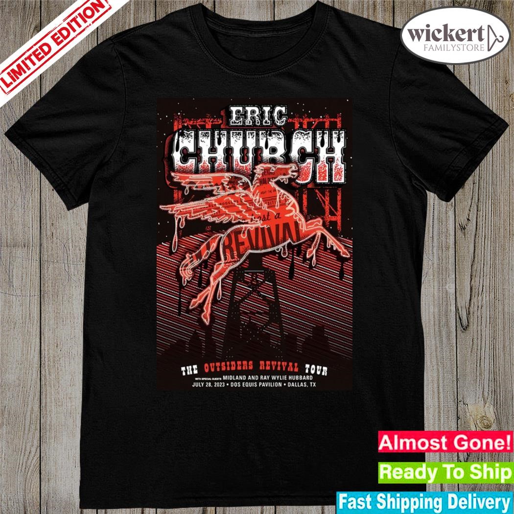 Official eric church july 28 2023 Dallas tx poster shirt