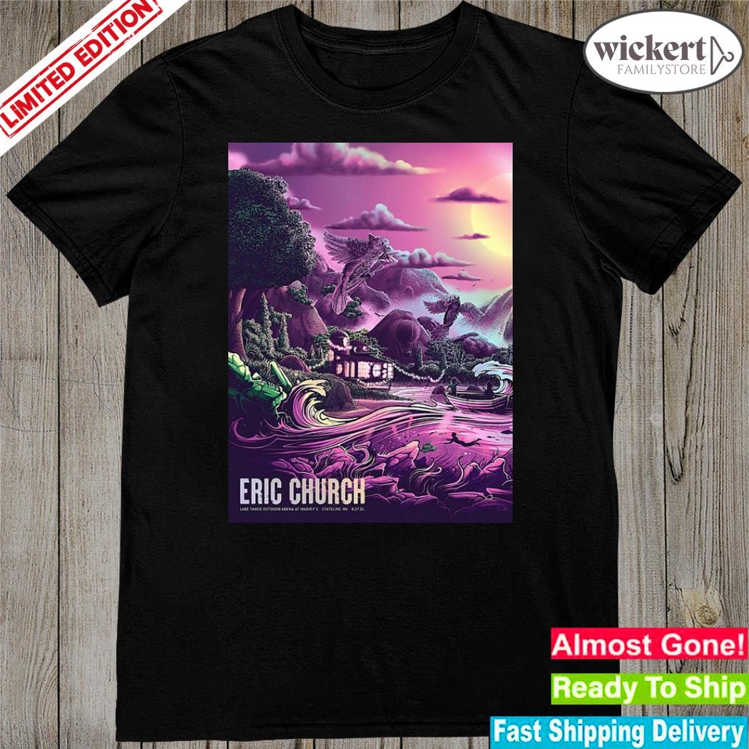 Official eric church poster celebrate the lake in the sky shirt