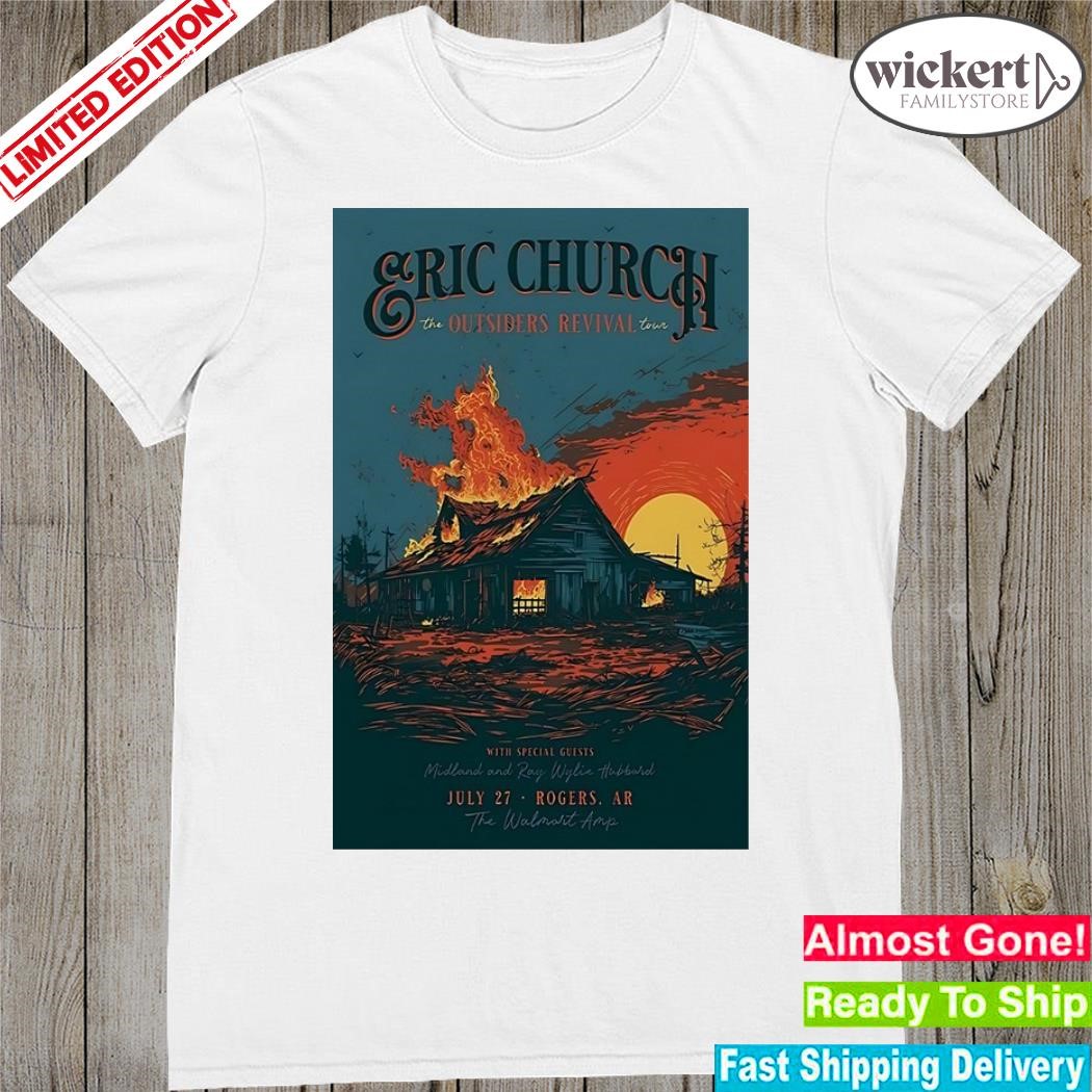 Official eric church tour rogers ar 2023 poster shirt