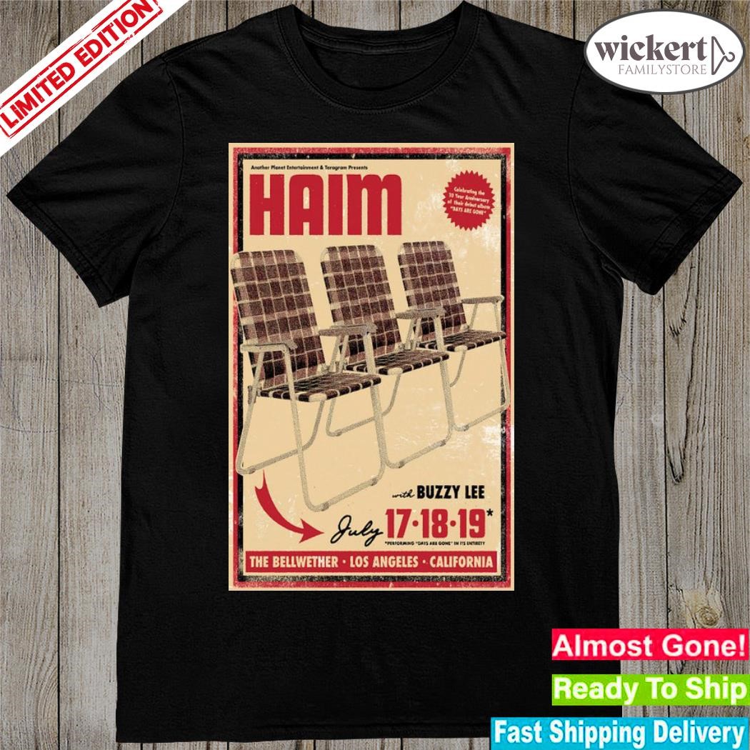 Official haim the bellwether tour 2023 poster shirt