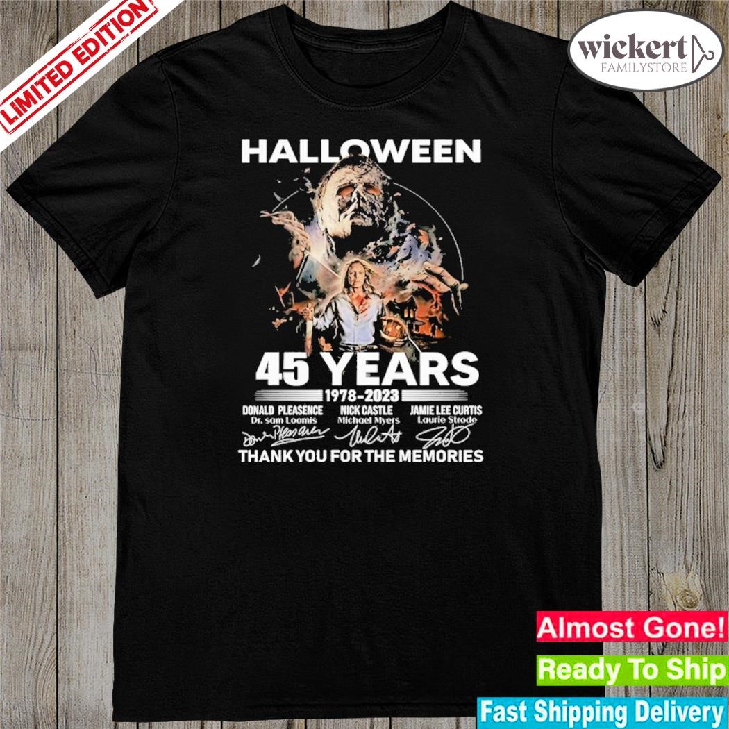 Official halloween 45 Years Of 1978 – 2023 Thank You For The Memories T-Shirt