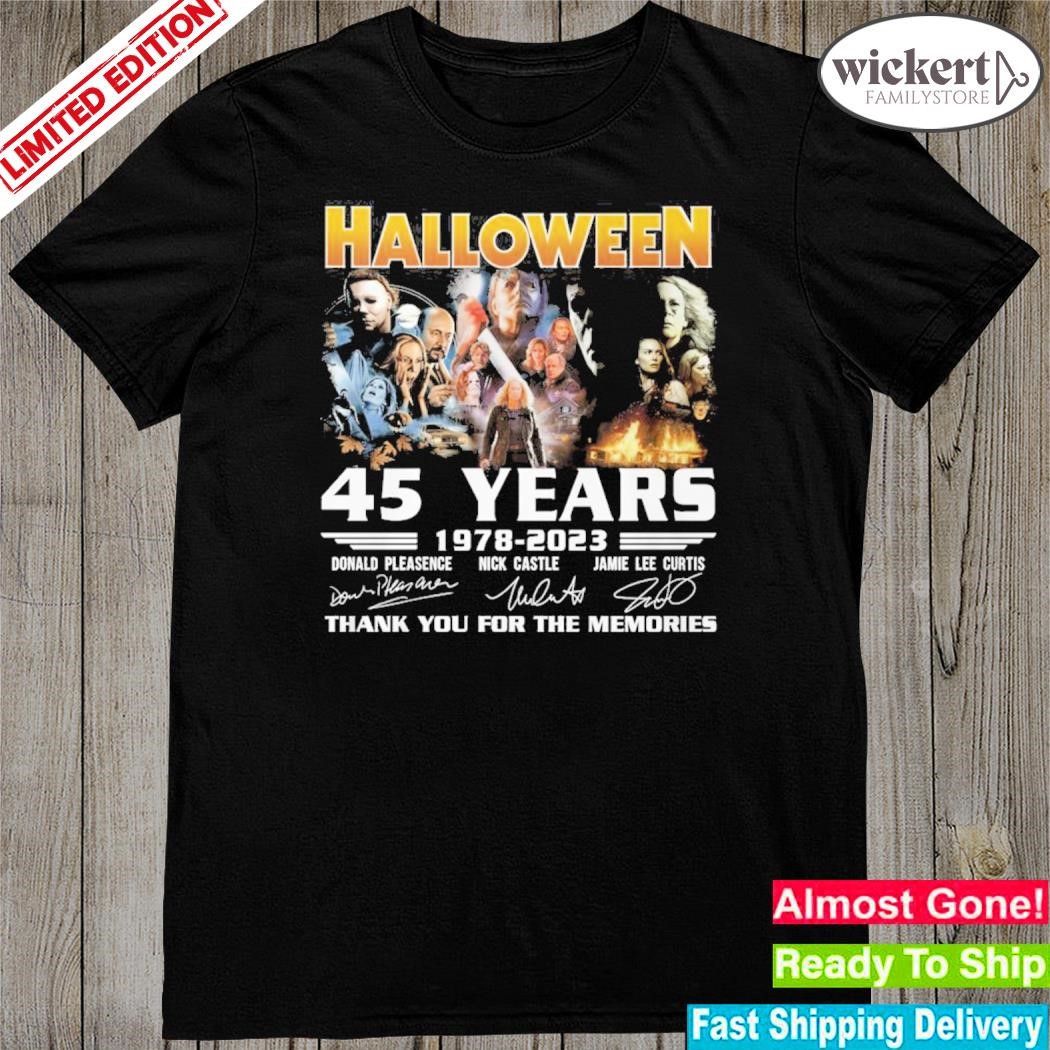 Official halloween 45 years 1978 2023 thank you for the memories shirt