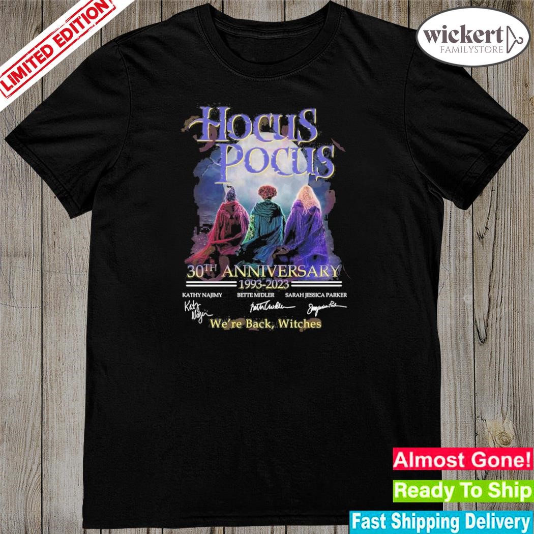 Official hocus Pocus 30th Anniversary 1993 – 2023 We’re Back Witches T-Shirt