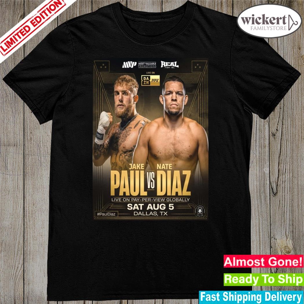 Official hot boxing jake Paul vs nate diaz poster shirt
