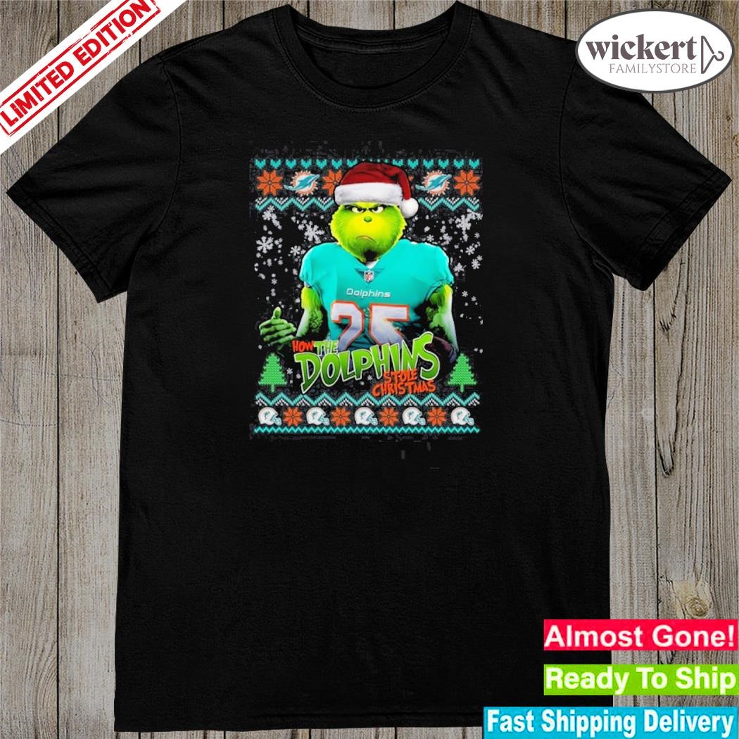 Official how the miamI dolphins stole Christmas shirt