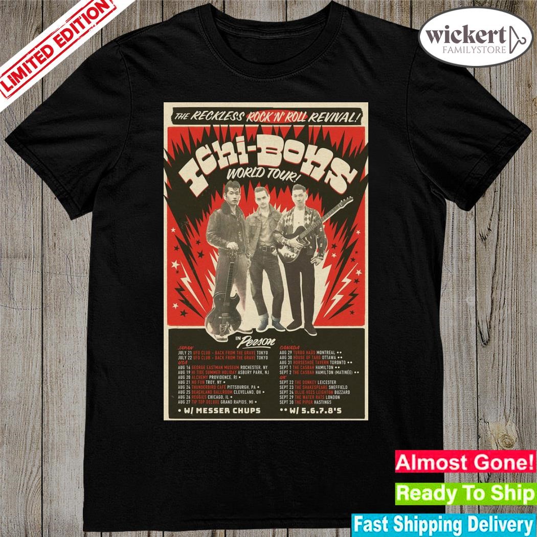 Official ichi-bons the reckless rock n roll revival tour 2023 poster shirt
