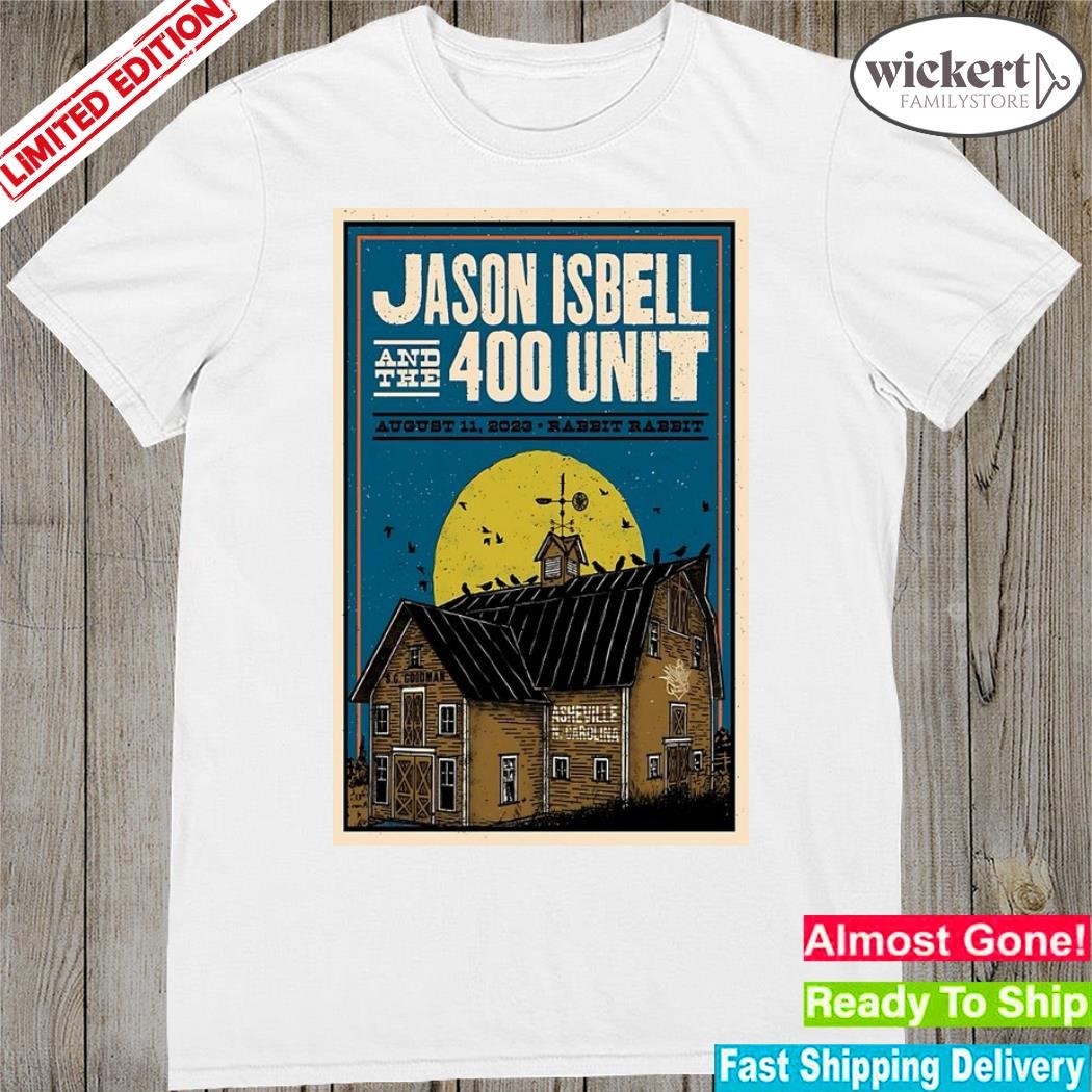 Official jason isbell rabbit rabbit asheville nc august 11 2023 poster shirt