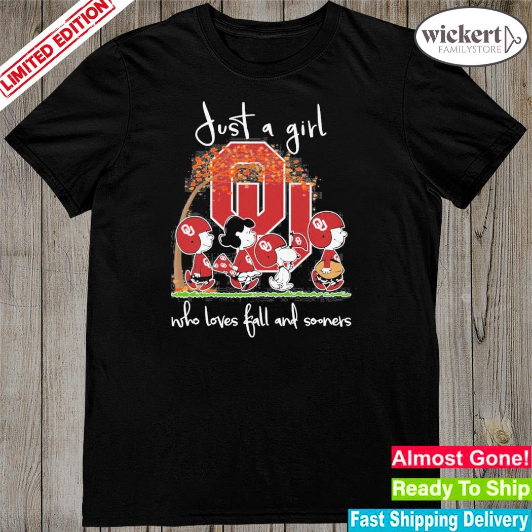 Official just a girl who loves fall and sooners shirt