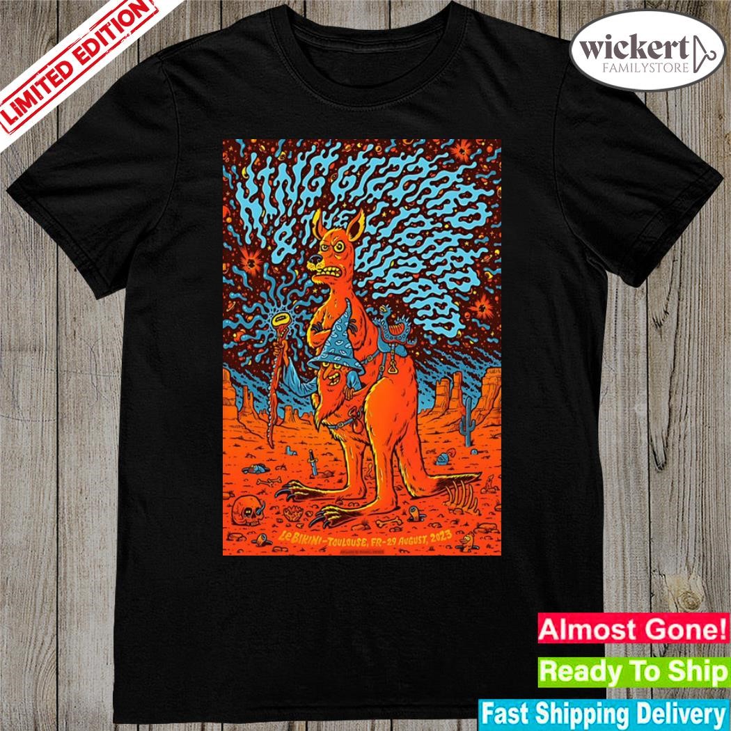 Official king gizzard aug 29 2023 toulouse fr event poster shirt