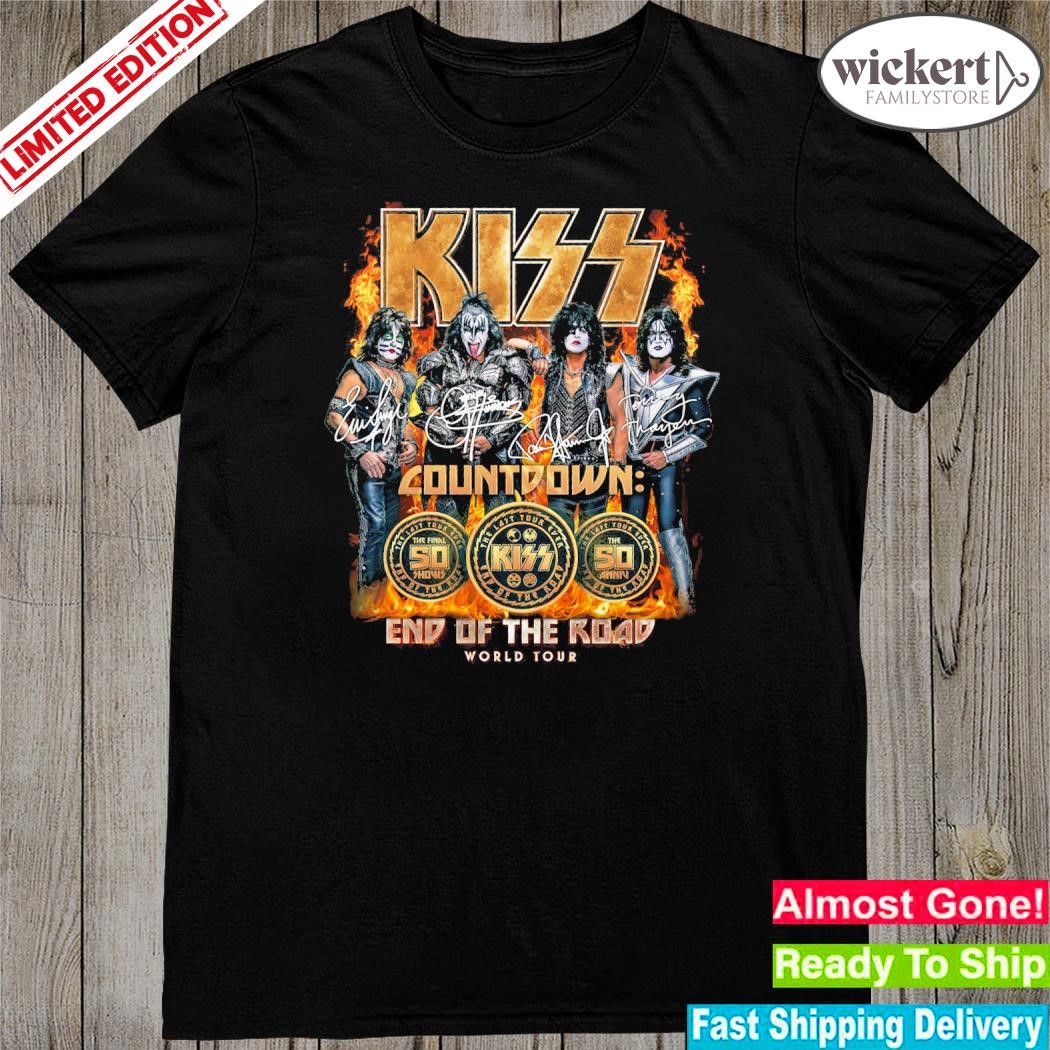 Official kizz countdown end of the road shirt