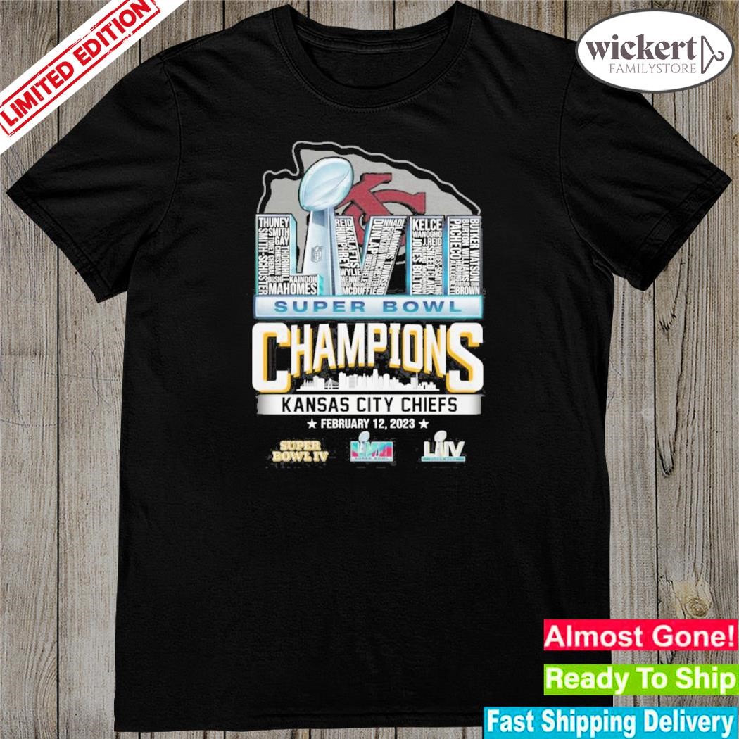 Official lVII Super Bowl Champions Kansas City Chiefs 2023 Sports T-Shirt