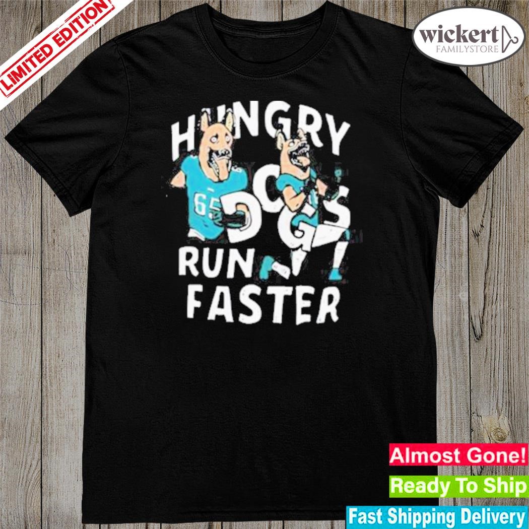 Official lane johnson and chris long hungry dogs run faster shirt