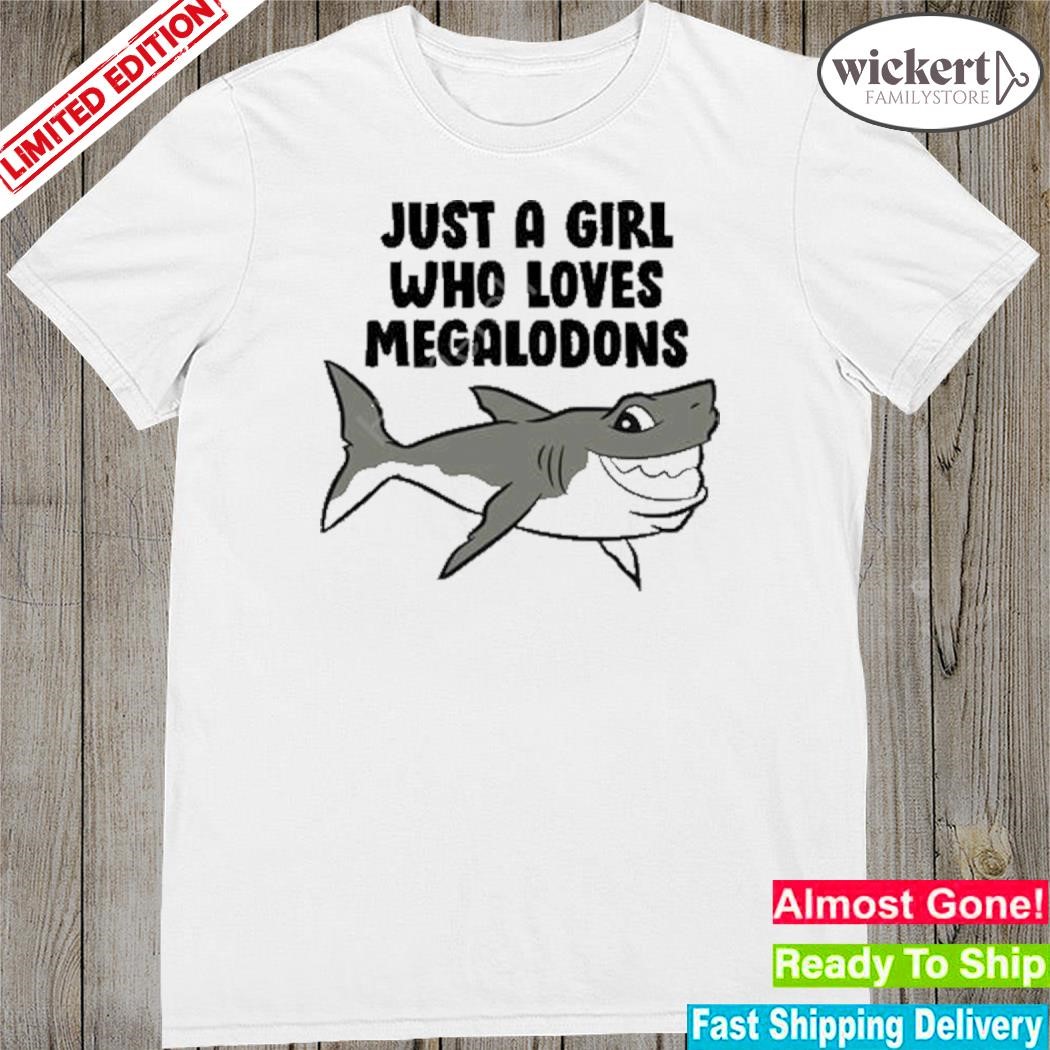 Official melissanthI mahut wearing just a girl who loves megalodons shirt