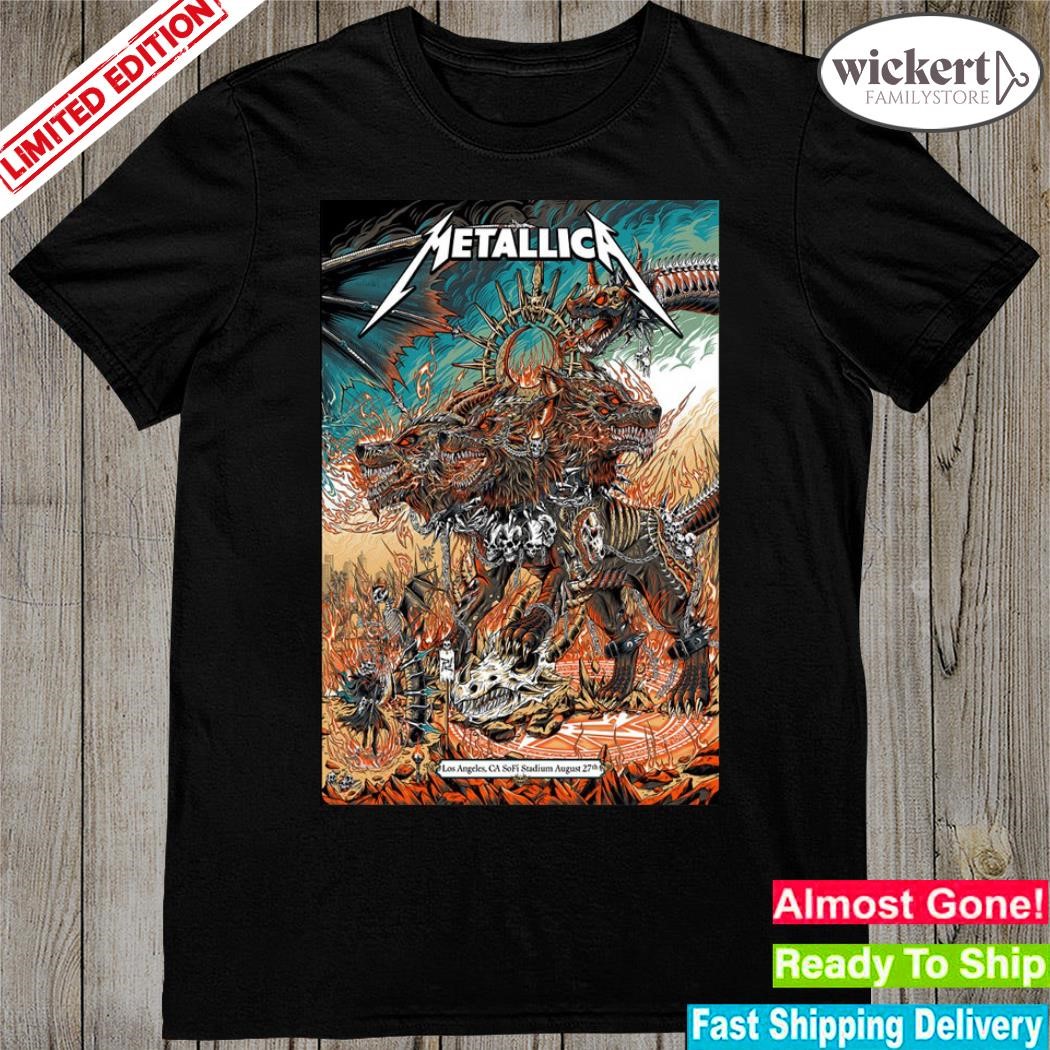 Official metallica 27 August Event Los Angeles 2023 Poster shirt