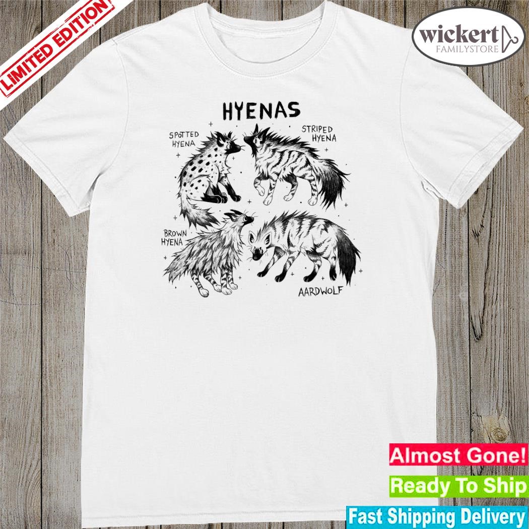 Official moth sprout hyenas spotted hyena striped hyena shirt