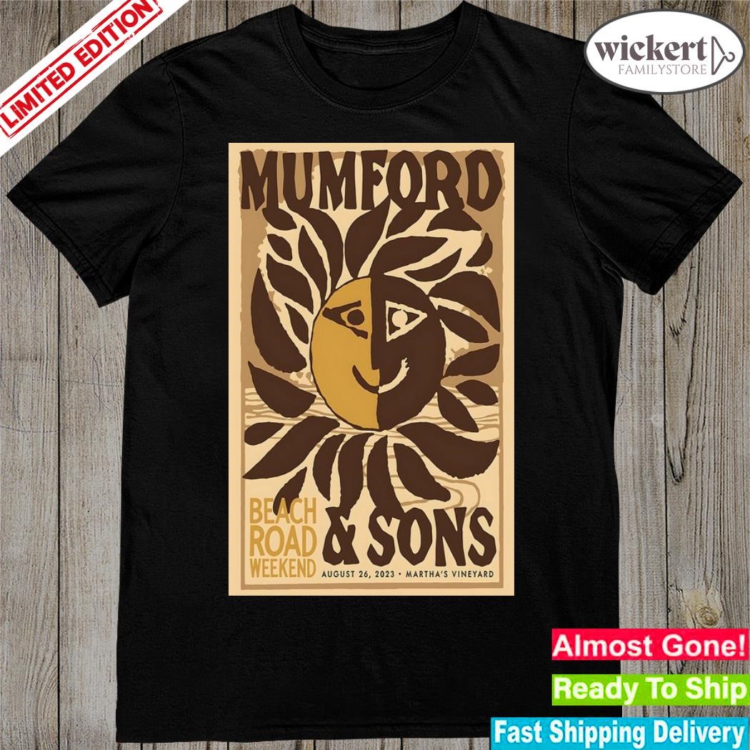 Official mumford and sons martha's vineyard ma event 08.26.23 poster shirt