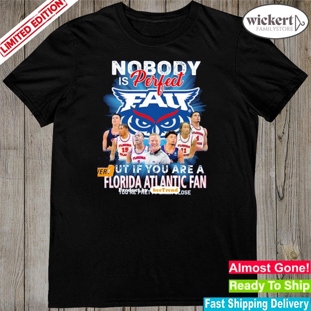 Official nobody Is Perfect But If You Are A Florida Atlantic Fan Sports T-Shirt