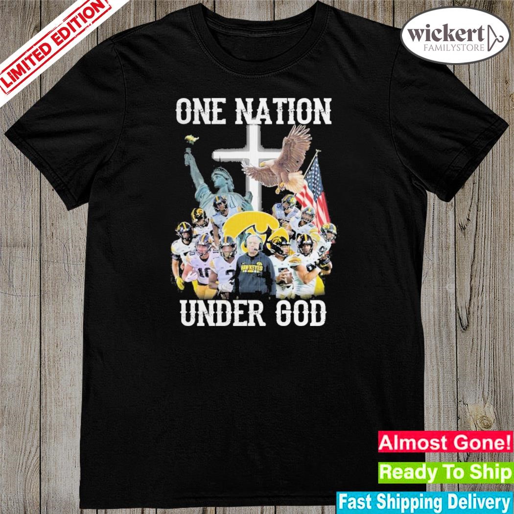 Official one nation under god Iowa hawkeyes shirt