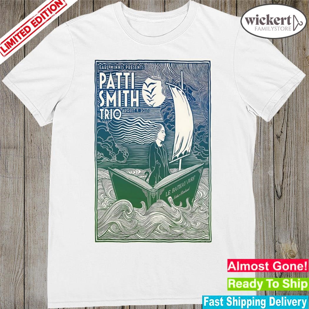 Official pattI smith trio concert in santa barbara august 9 2023 poster shirt