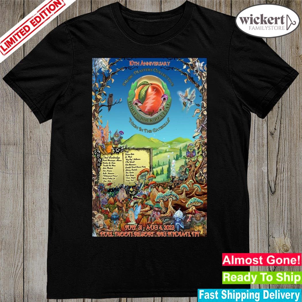 Official poster roots rock revival's 10th anniversary july 31august 4 2023 oteil burbridge shirt