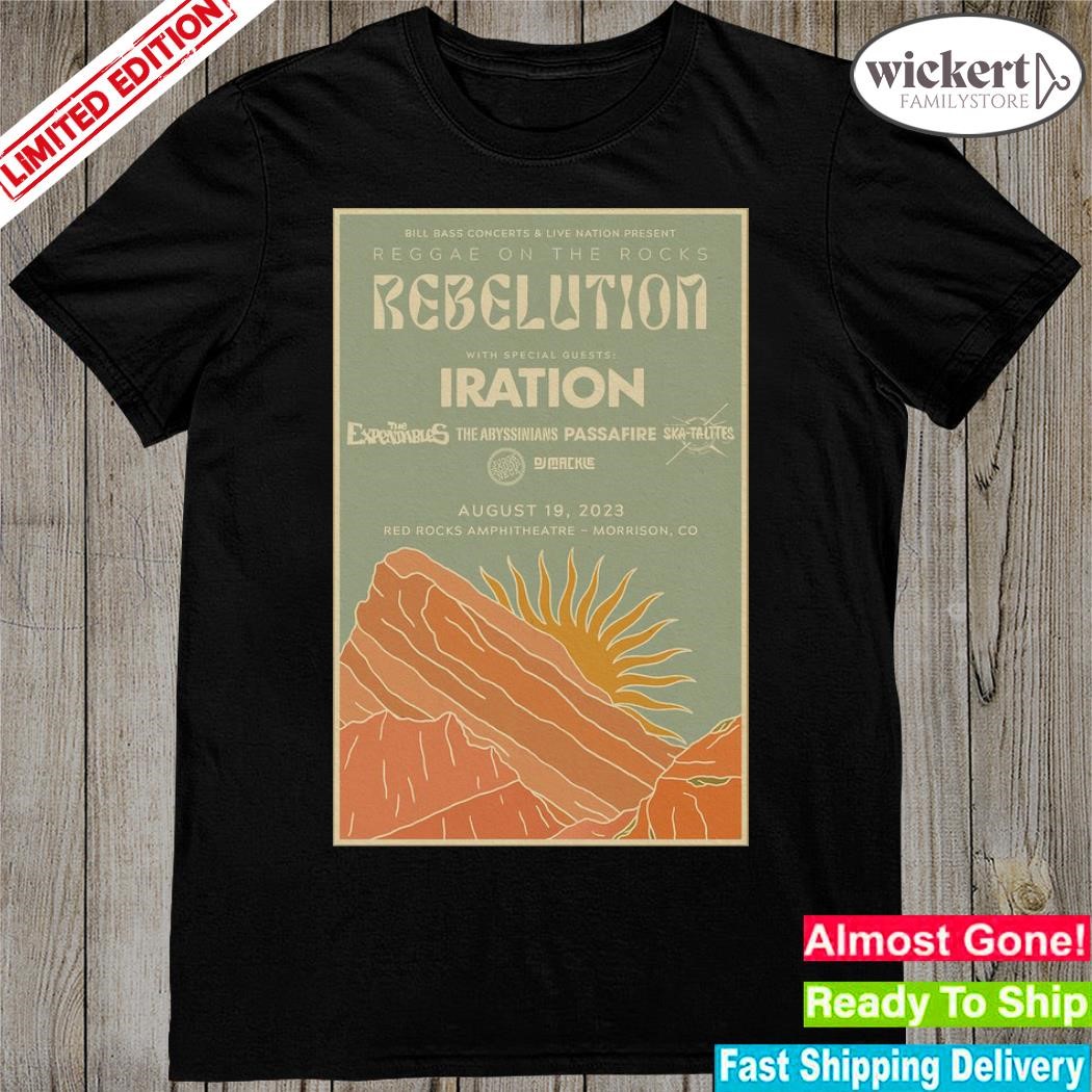 Official rebelution august 19 2023 red rocks morrison co poster shirt