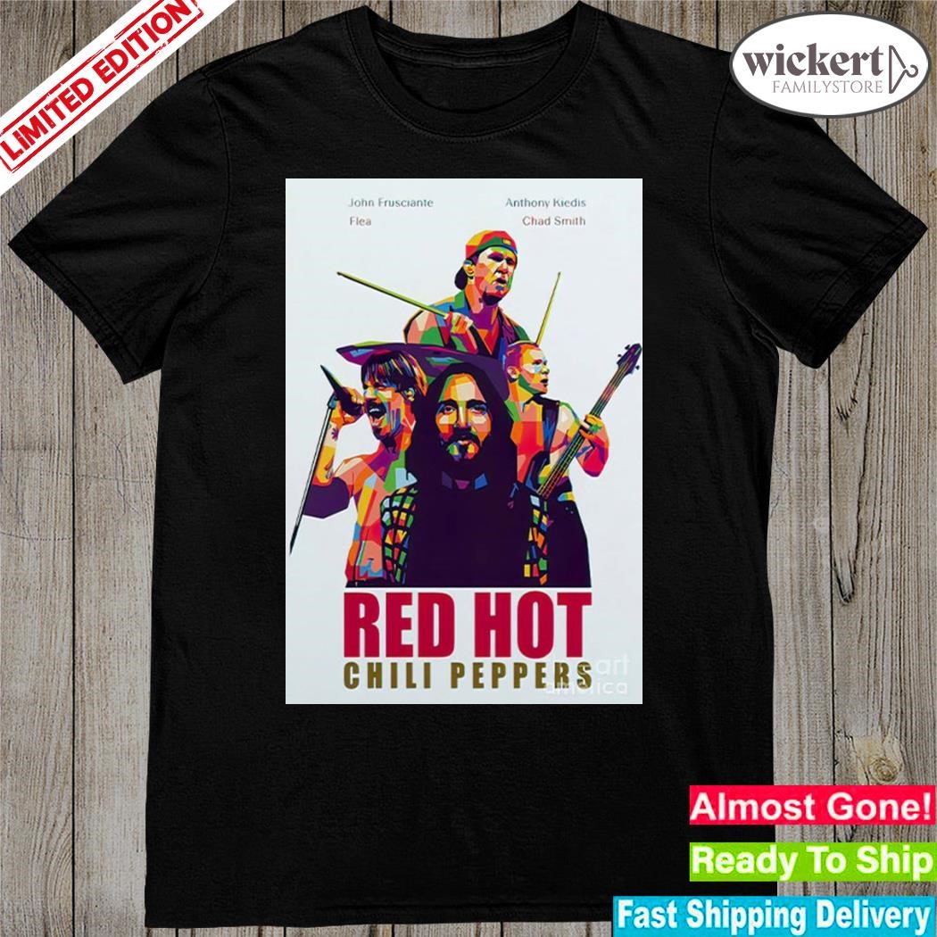 Official red hot chilI peppers 2023 tour poster shirt