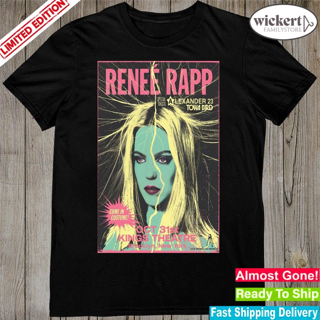 Official renee rapp october 31 2023 kings theatre brooklyn ny poster shirt