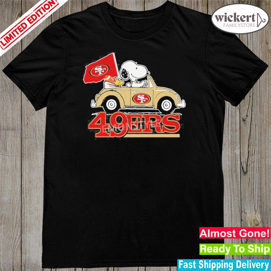 Official san Francisco 49ers Snoopy On A Car Shirt