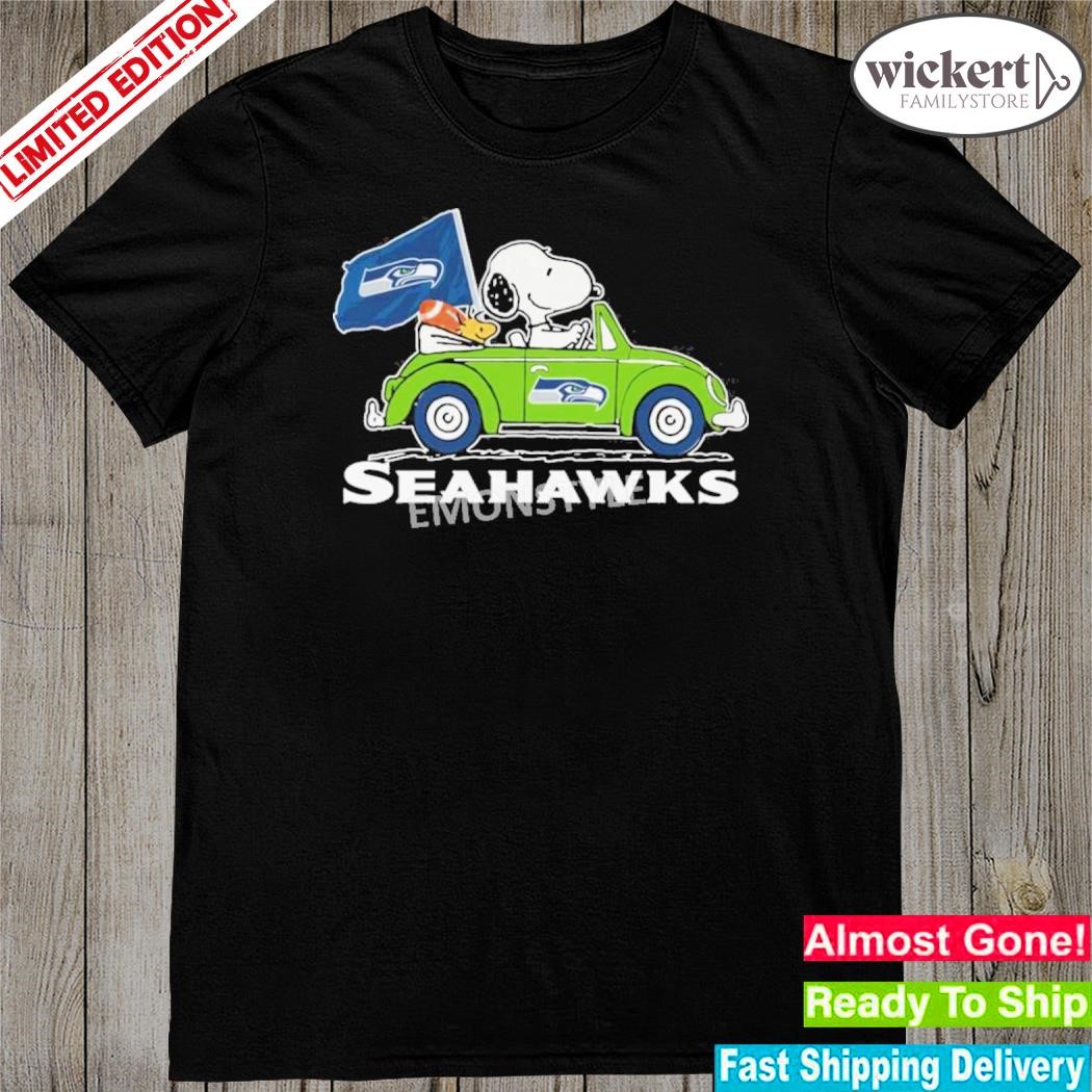 Official seattle Seahawks Snoopy On A Car Shirt