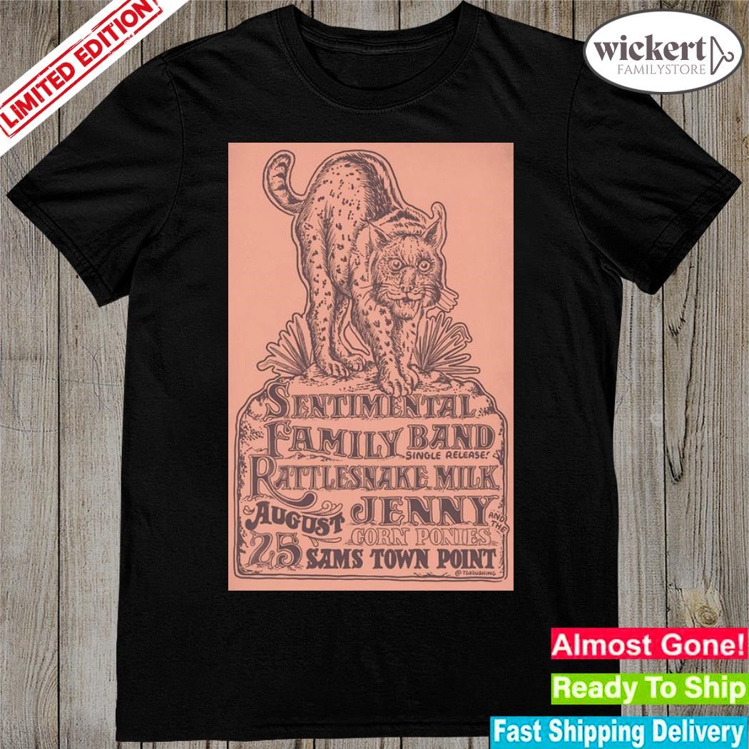 Official sentimental family band august 25 2023 sam's town point poster shirt