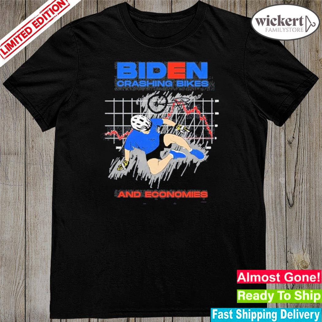 Official shaneyyricch Biden crashing bikes and economies shirt