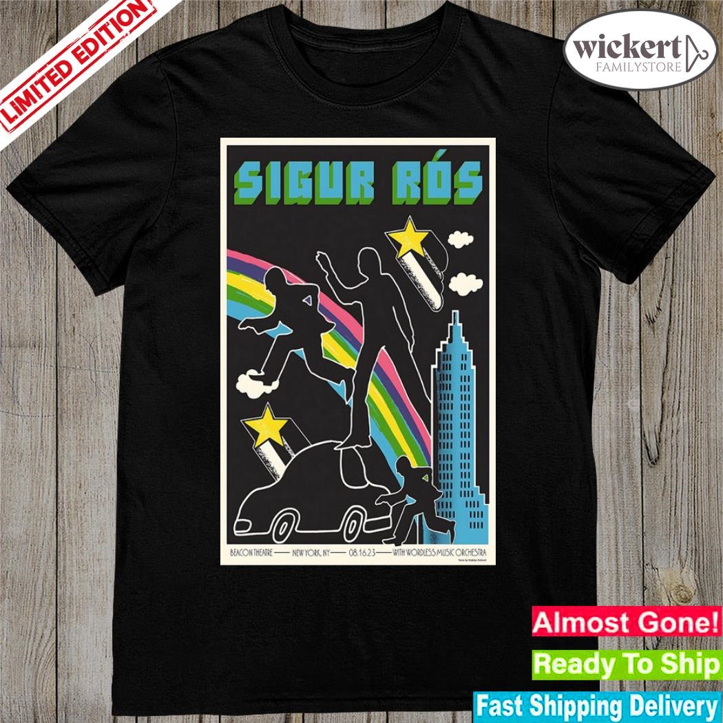 Official sigur rós beacon theatre new york ny august 16 2023 poster shirt