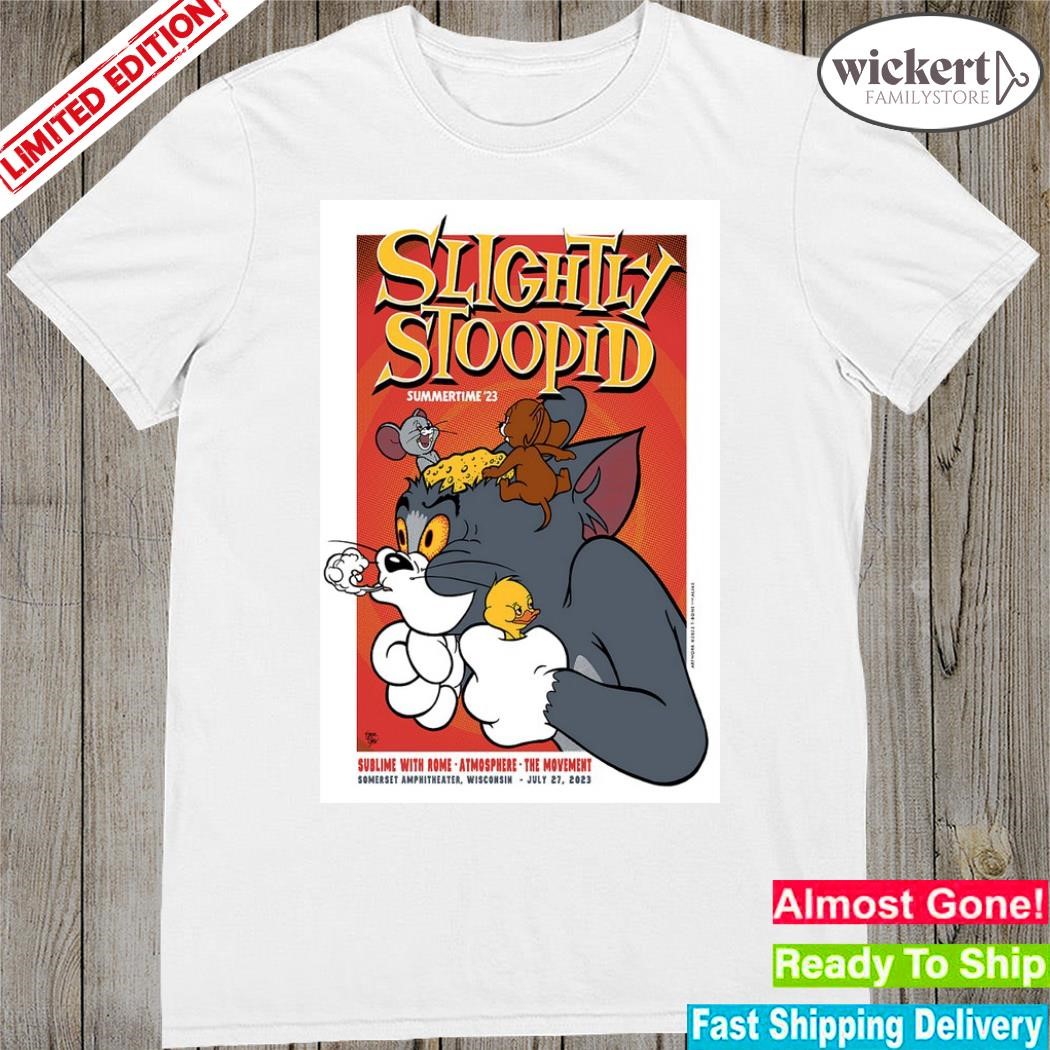 Official slightly stoopid somerset wI event tour 2023 poster shirt