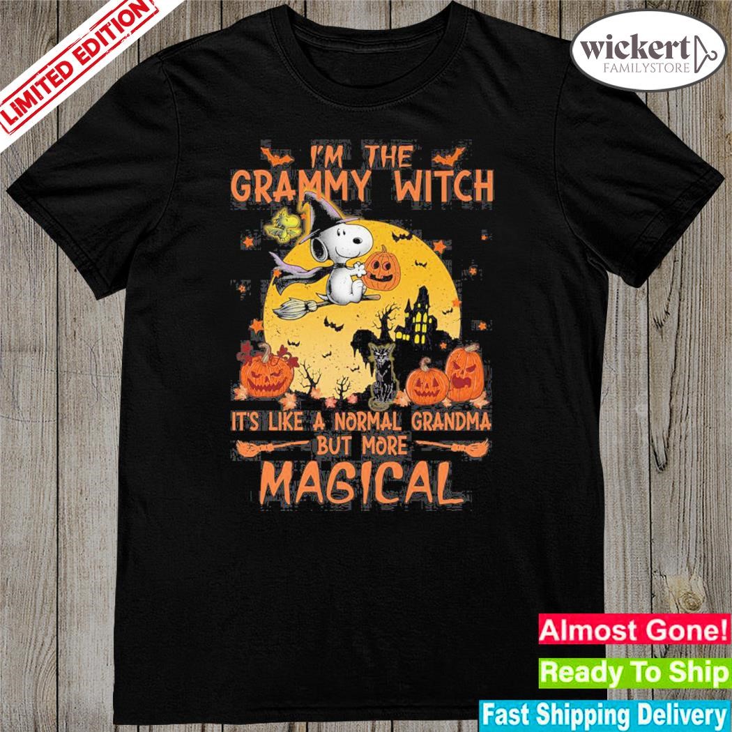 Official snoopy Peanuts I'm the grammy witch it's like a normal grandma but more magical shirt