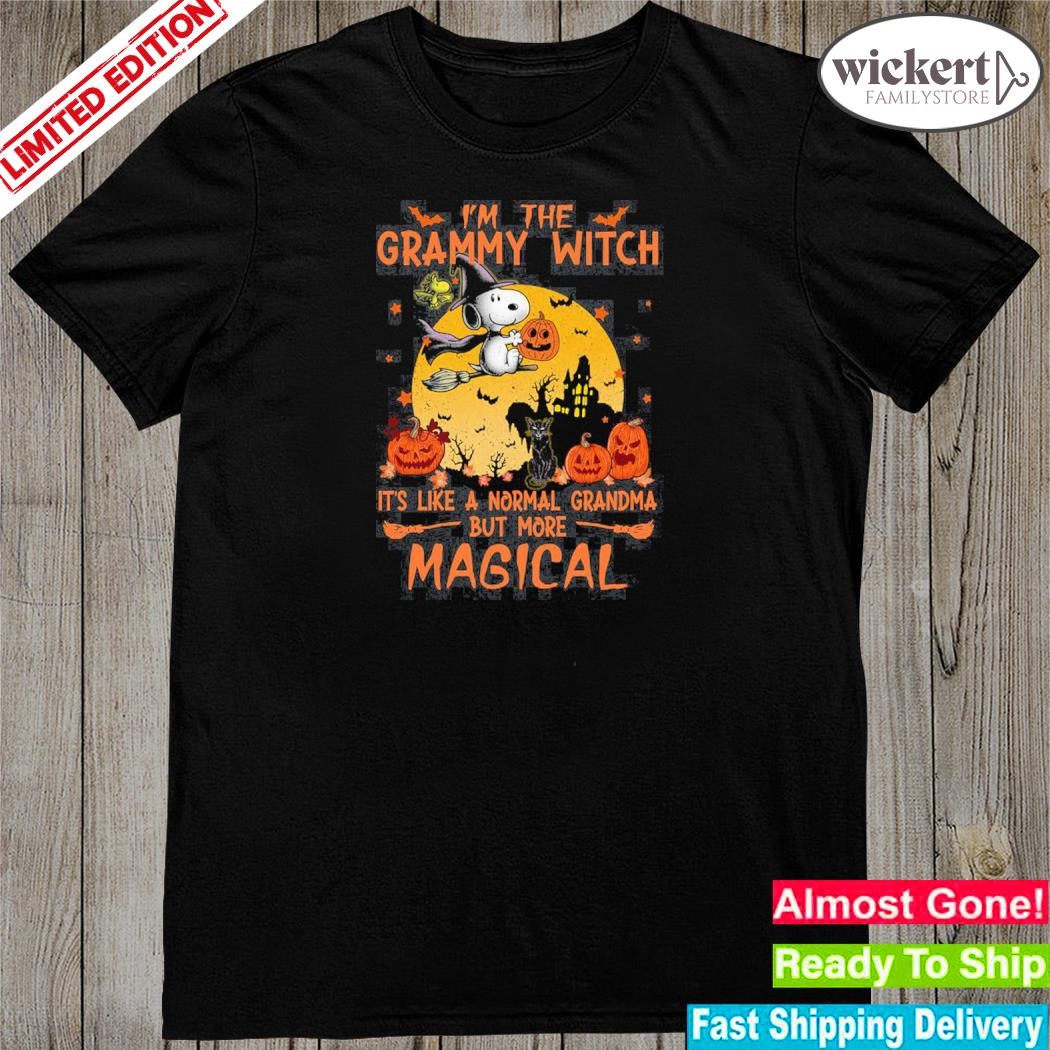 Official snoopy halloween I'm the grammy witch it's like a normal grandma but more magical shirt