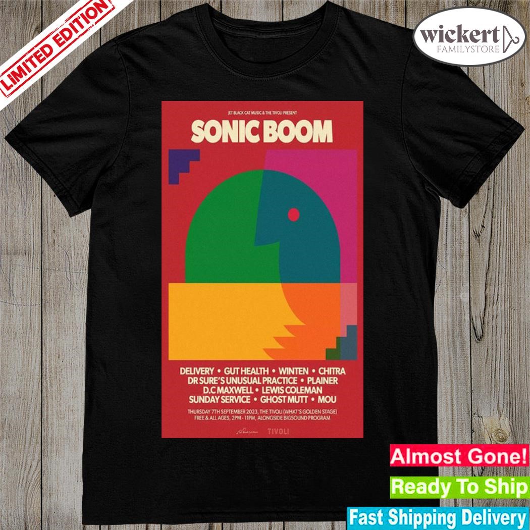 Official sonic boom 2023 the tivolI tour poster shirt
