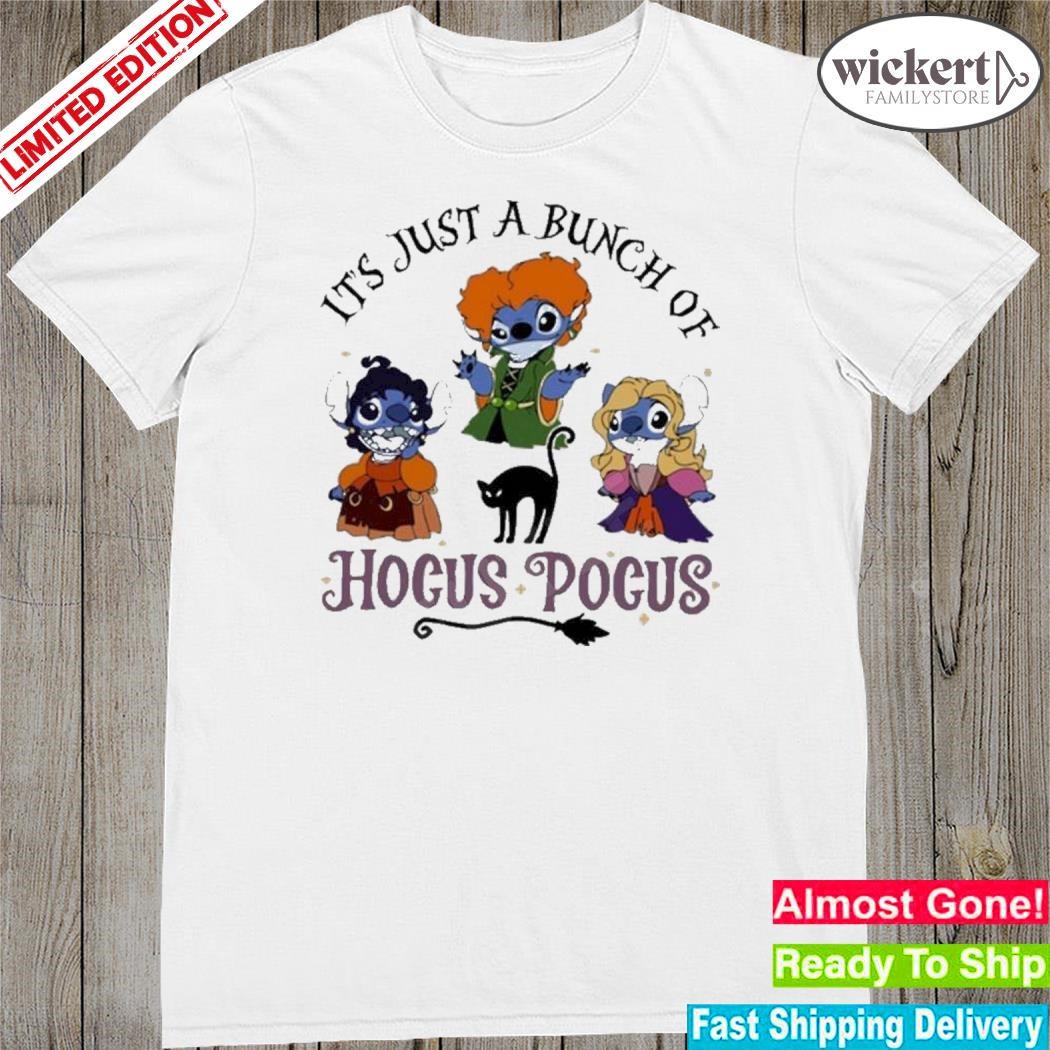 Official stitch It’s Just A Bunch Of Hocus Pocus Shirt