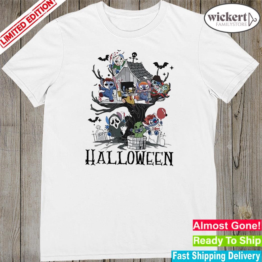 Official stitch horror movies halloween tre shirt