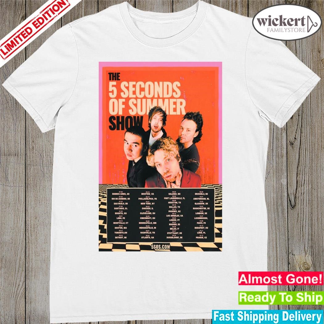 Official the 5 seconds of summer world tour 2023 poster shirt