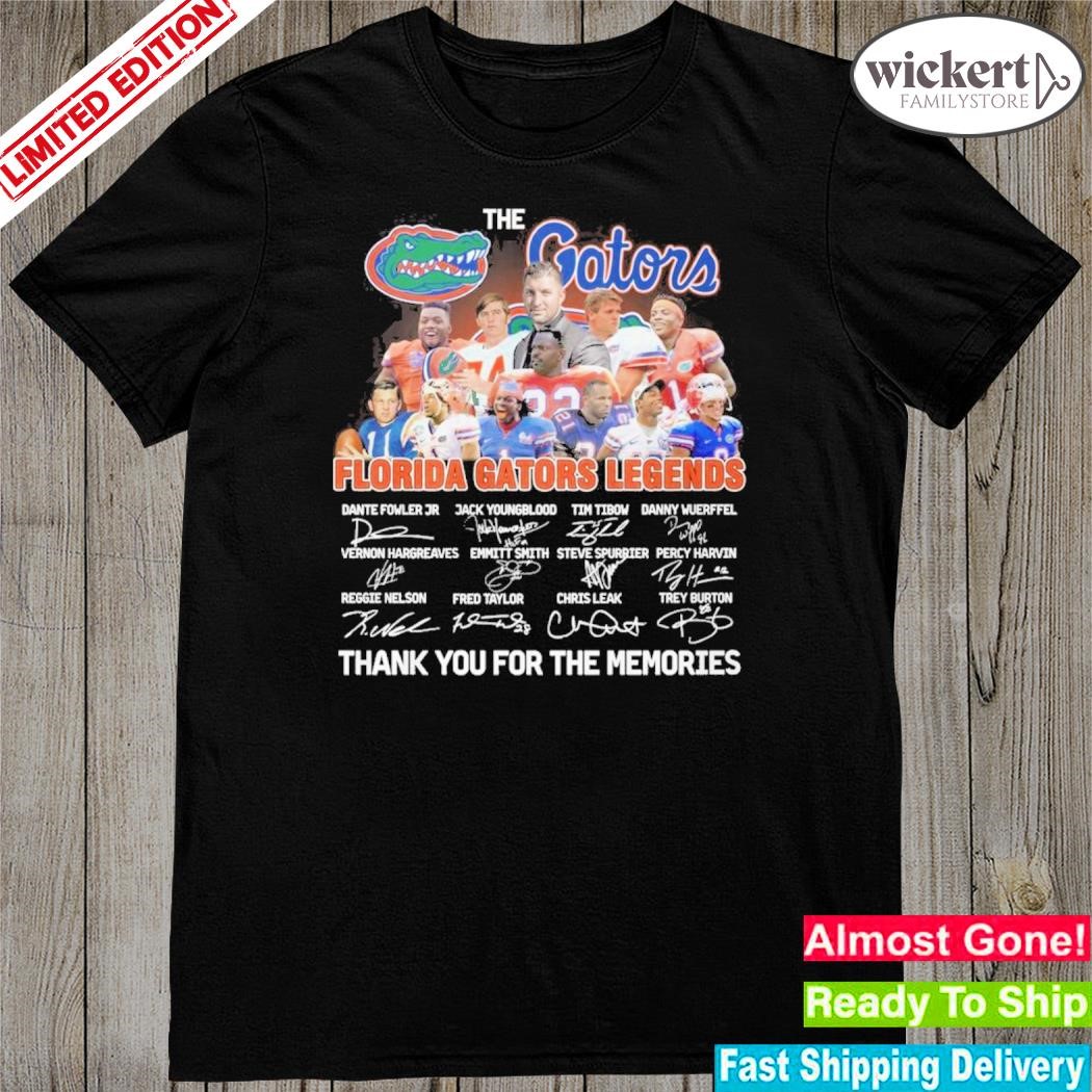 Official the Florida gators legends 2023 thank you for the memories shirt