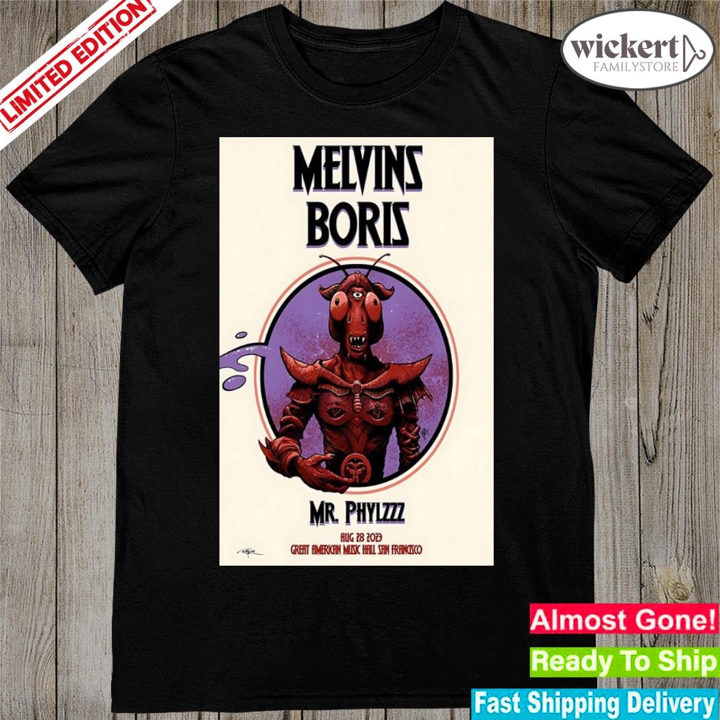 Official the melvins great American music hall san francisco ca august 28 2023 shirt