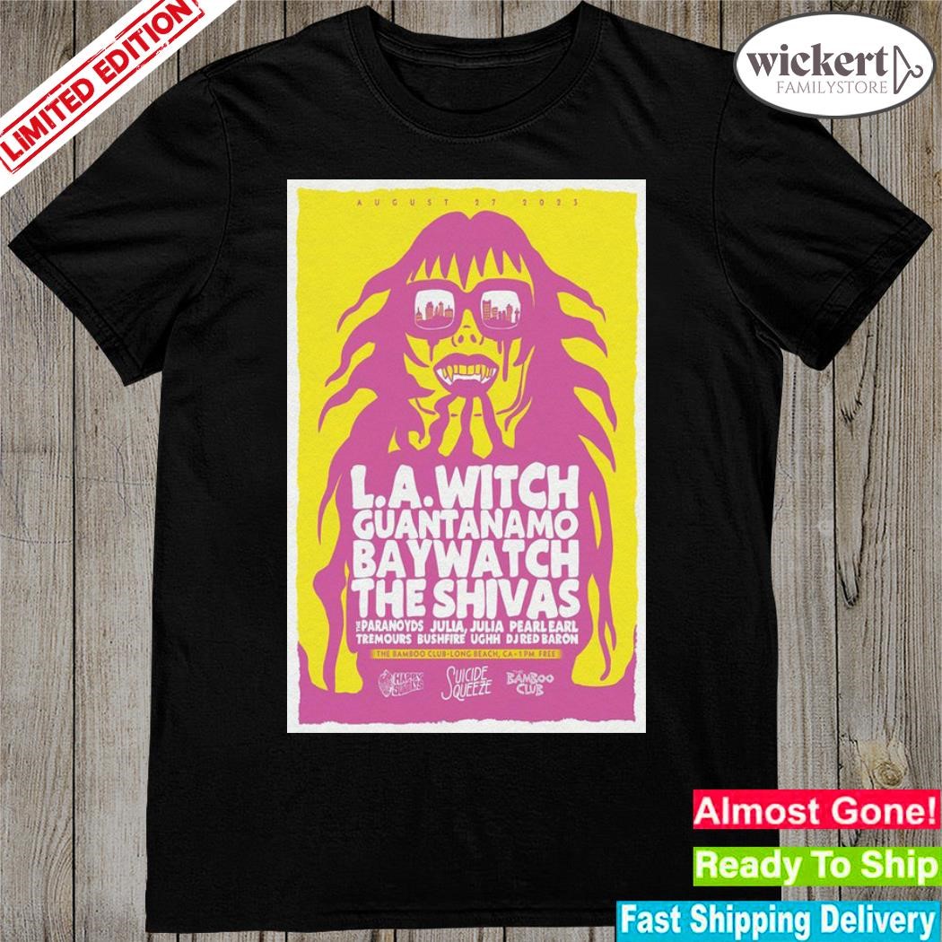 Official the shivas band l.a. with guantanamo bay watch the bamboo club long beach ca august 2023 poster shirt