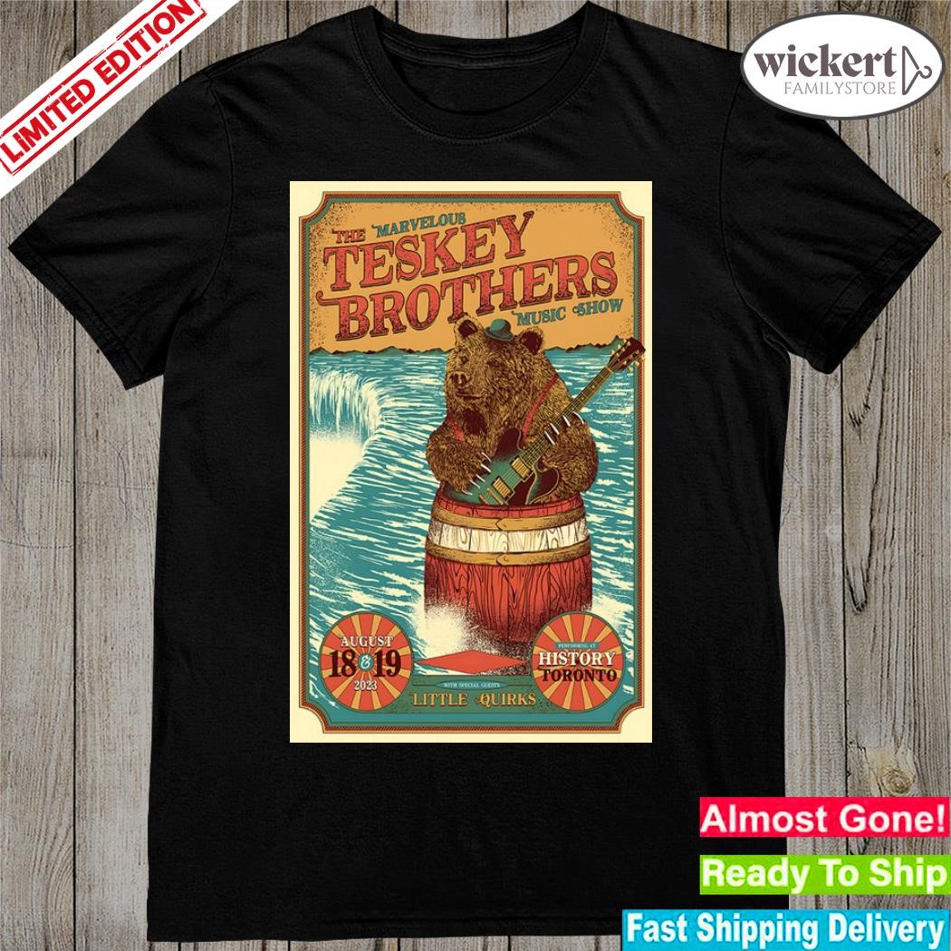 Official the teskey brothers 18 and 19 august event toronto poster shirt