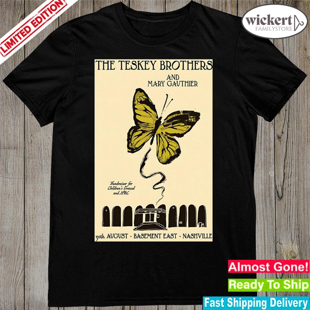 Official the teskey brothers the basement east nashville tn august tour 2023 poster shirt